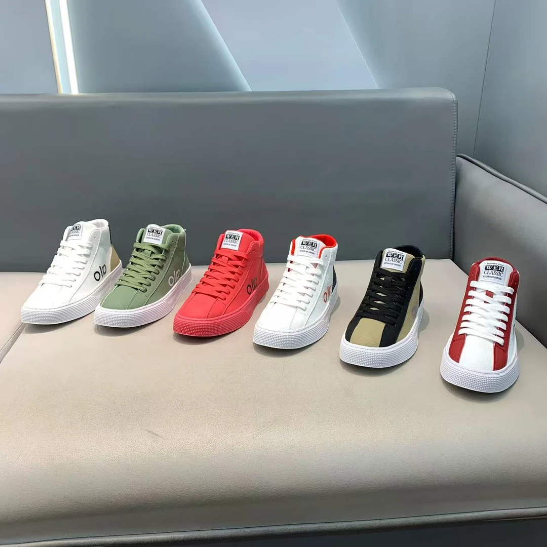 8-985【皮鞋码】新款皮面高帮拼色个性百搭舒适男款潮鞋