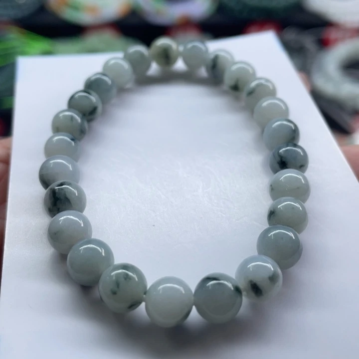 翡翠手链未镶嵌卡7清货有小纹