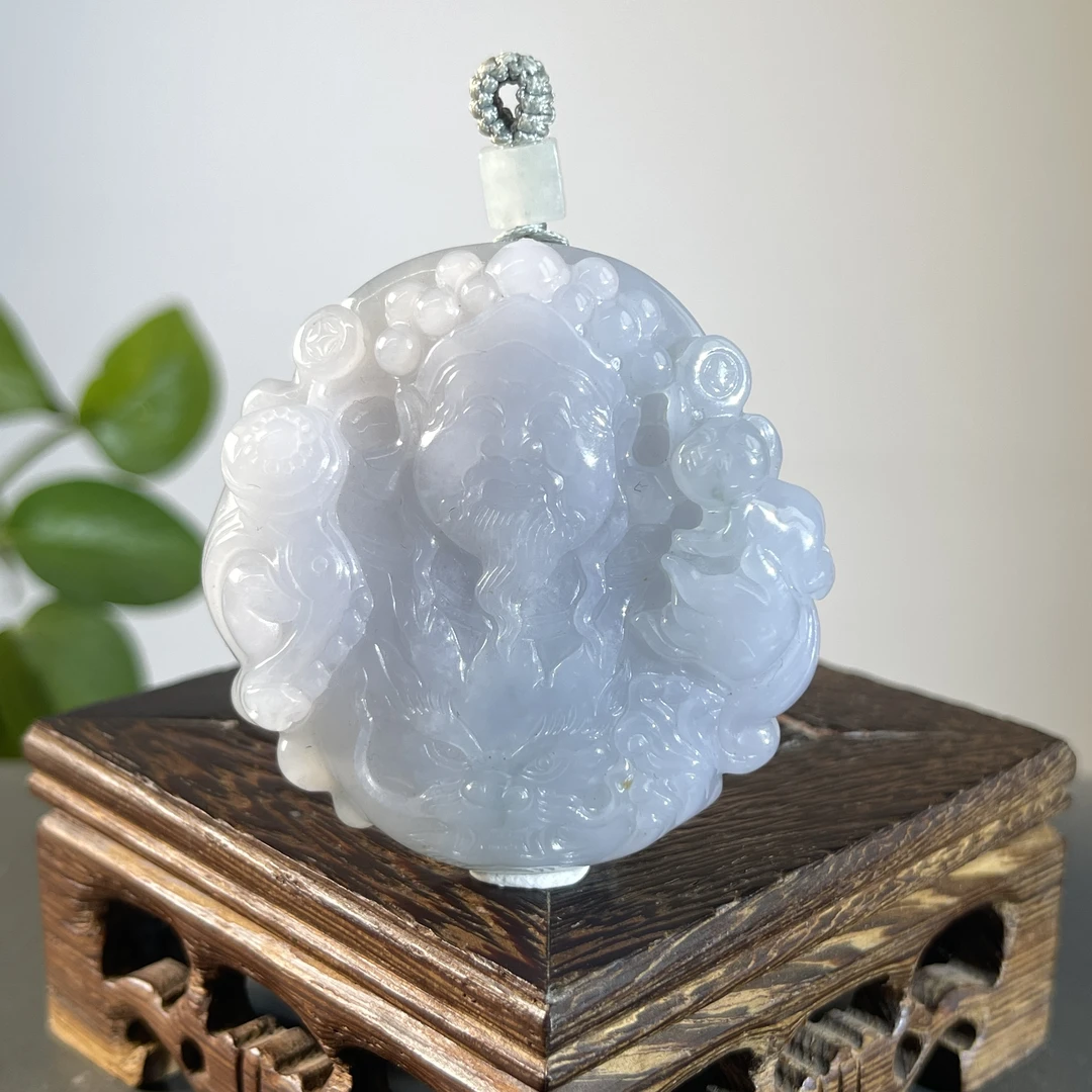 JYA31-90  天然缅甸A货翡翠  财神