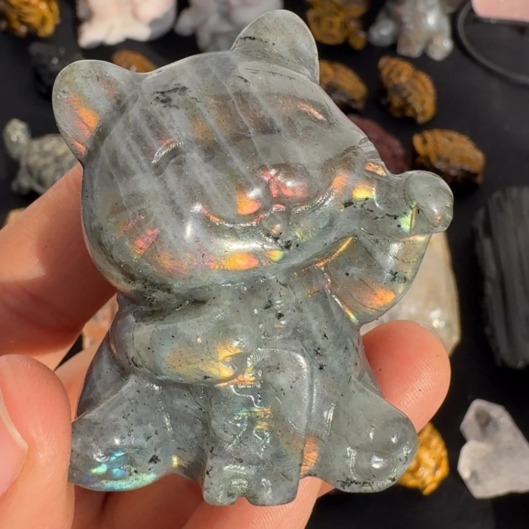 石材招财猫啦长石的