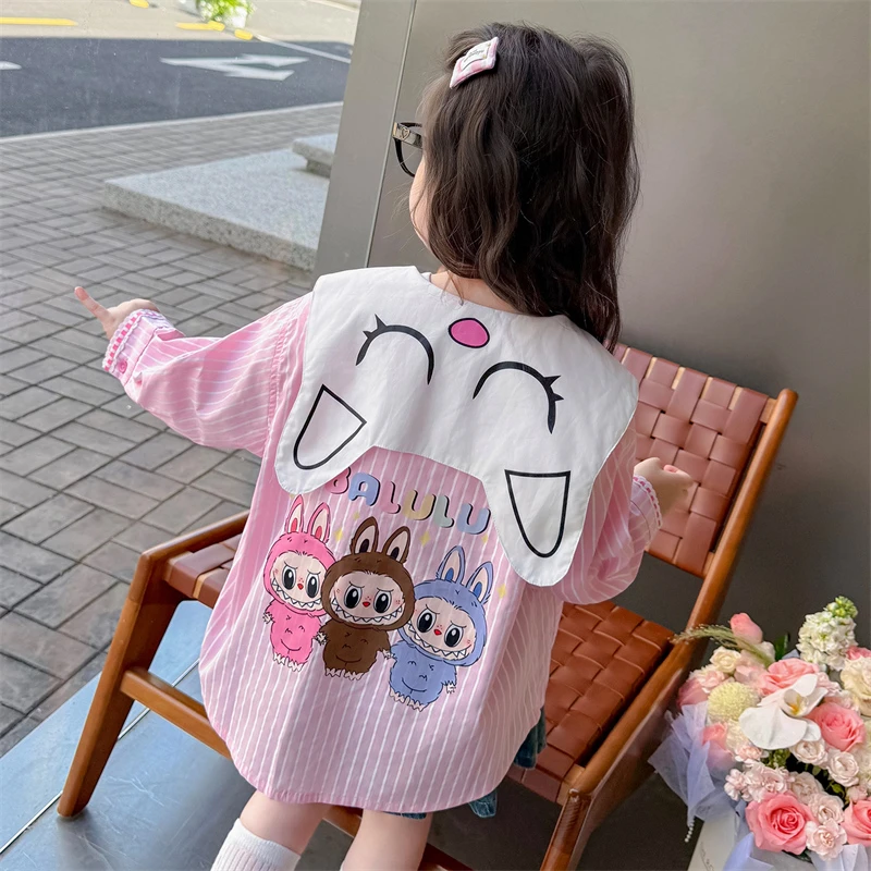 女童衬衫长袖春秋款2025新款洋气上衣儿童秋装衣服秋季女宝宝衬衣
