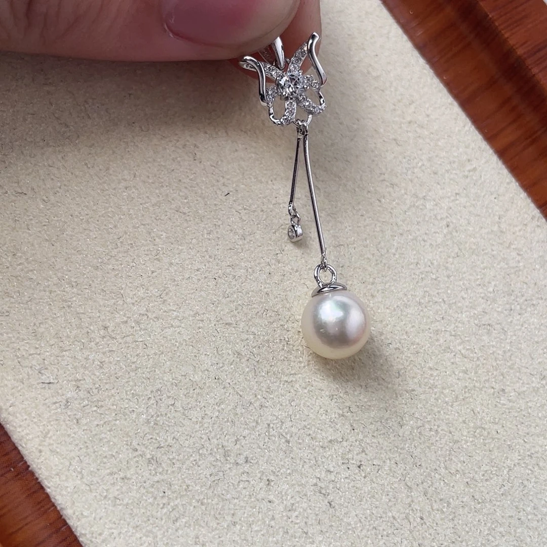 吊坠(不含链)海水珍珠银S925镶嵌