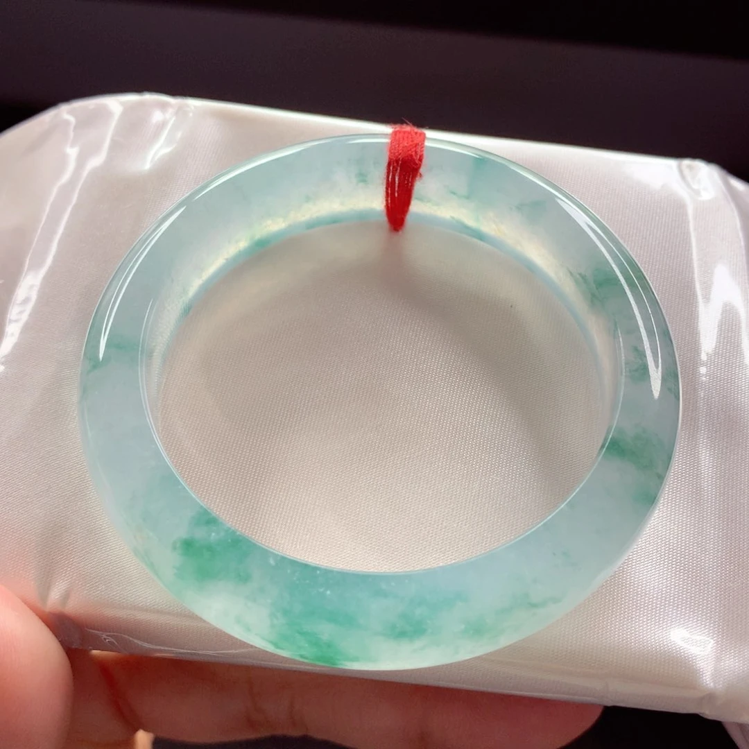 未镶嵌手镯翡翠54.8宝藏毕业 全条炸光 小柒