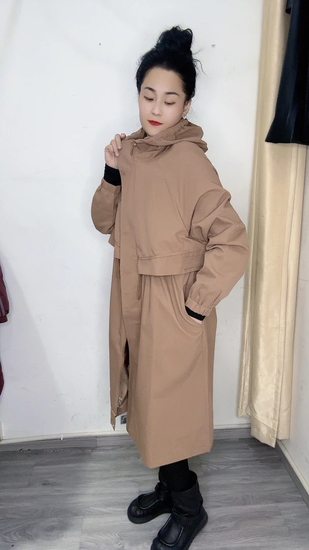 春季新款风衣长款外套宽松版