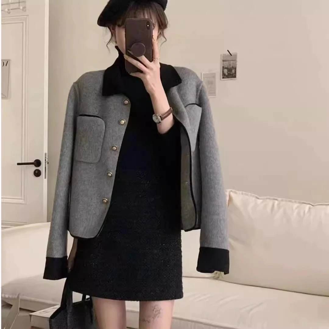 2025升级加厚新款高定小个子气质名媛短款小香风时尚高级感外套