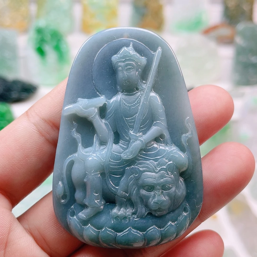 翡翠颈饰未镶嵌文殊
