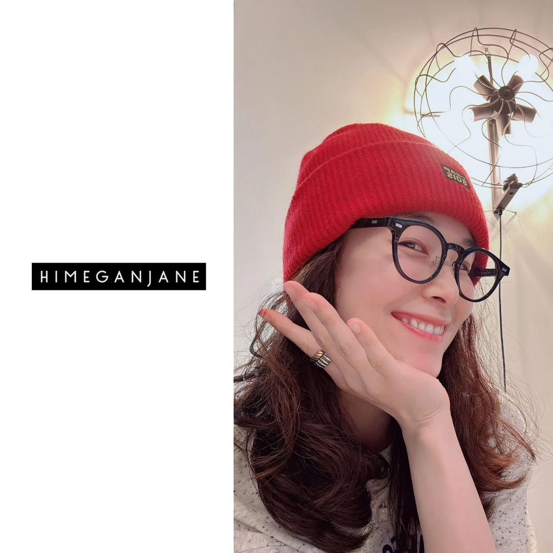 HIMEGANJANE 秋冬100%纯羊毛保暖针织冷帽 241166