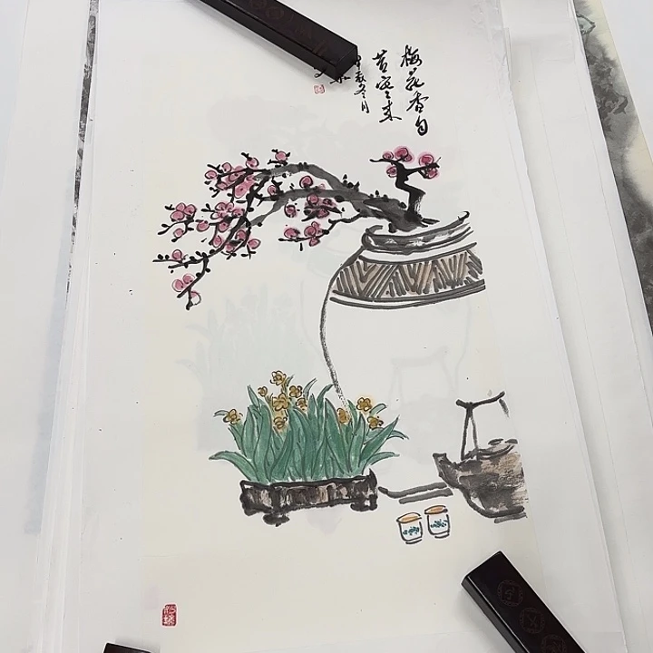 国画花鸟的翅膀是一个巨大