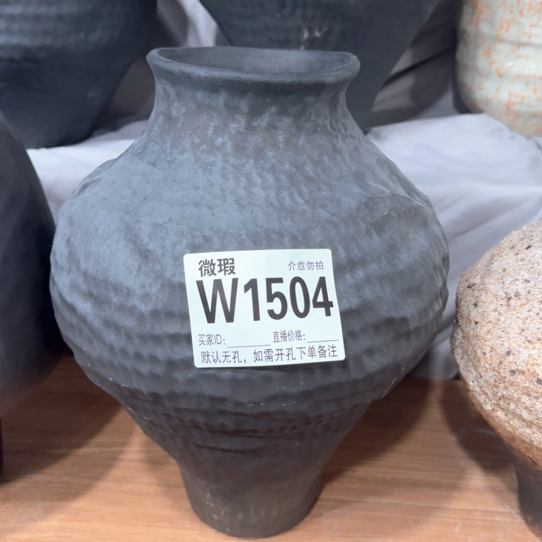 摆件全****歌景德镇高温花瓶编码1504高34口10无孔