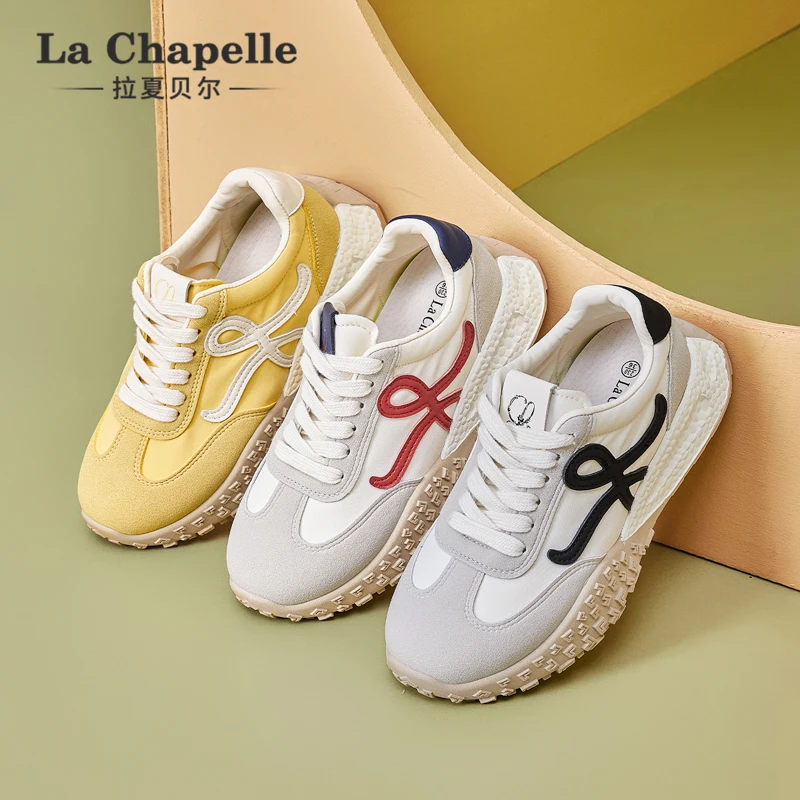 拉夏贝尔专柜2025新款复古厚底阿甘德训鞋女休闲运动时尚轻便板鞋