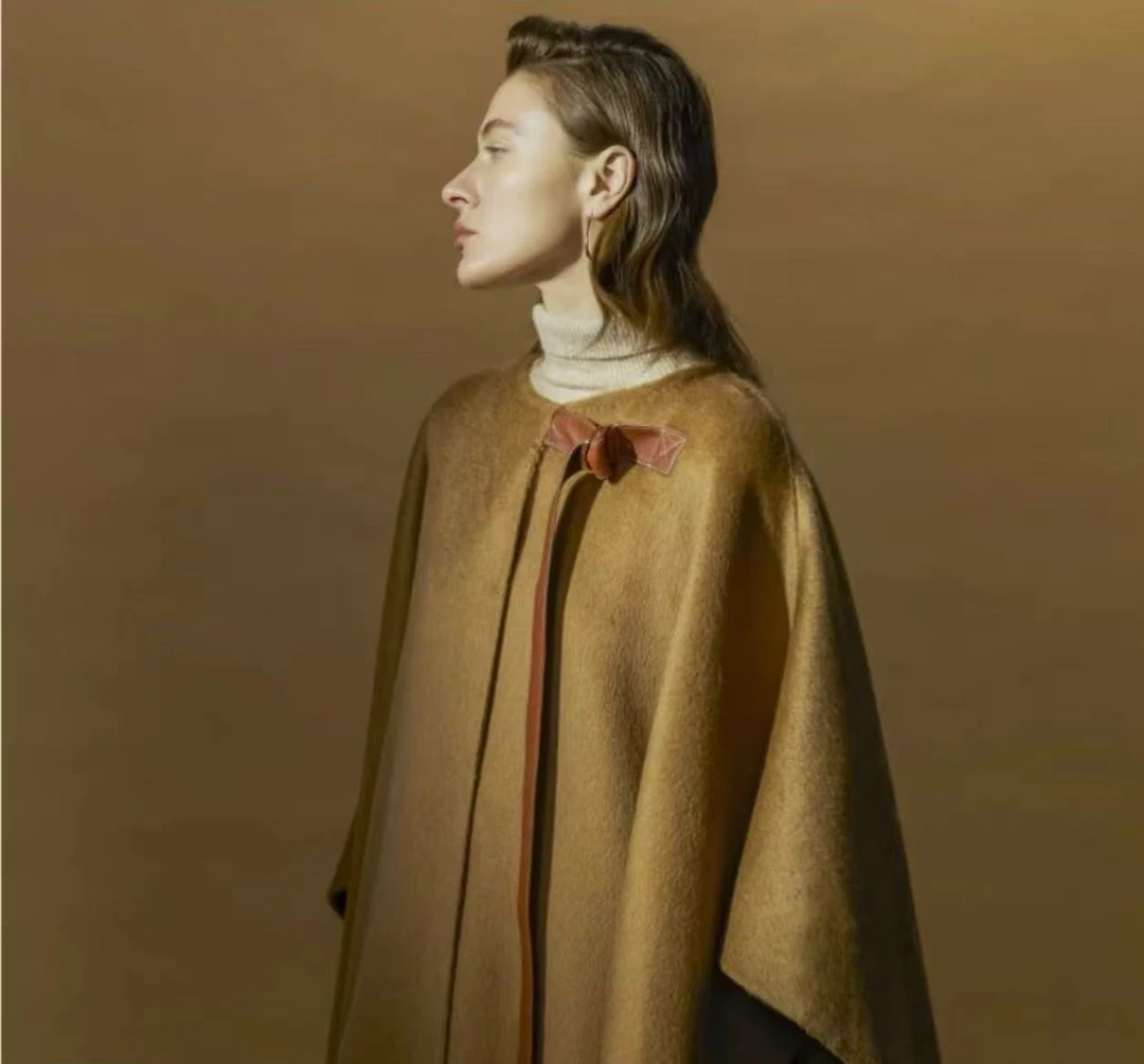 猪猪来了-单款清货[118-140-301]双面手工羊毛大衣新款女装清仓