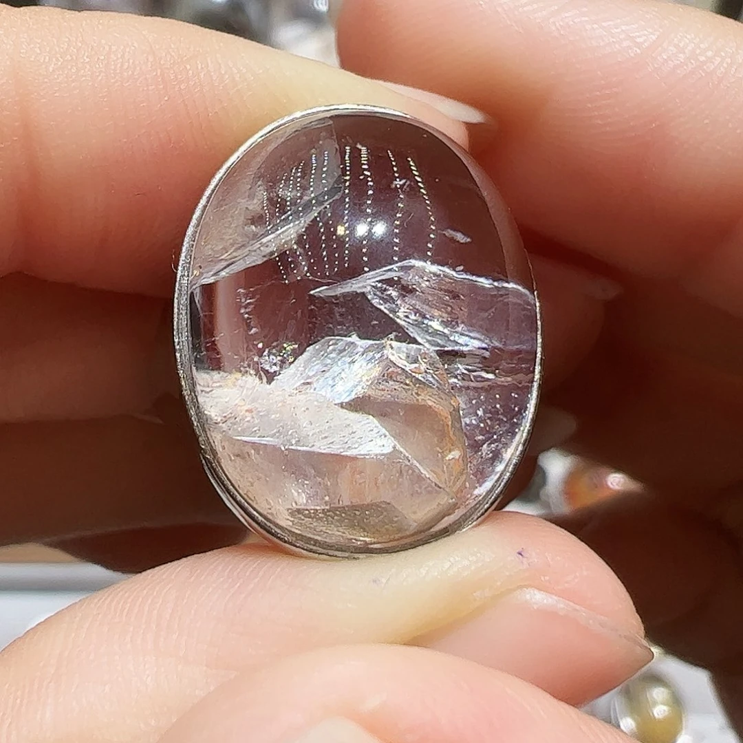 瑜***银S925镶嵌珠宝半成品水晶