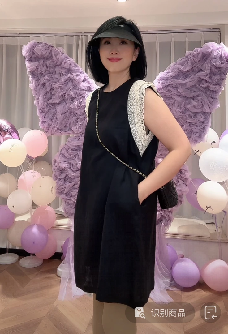 【柏卉服饰】蕾丝袖边连衣裙