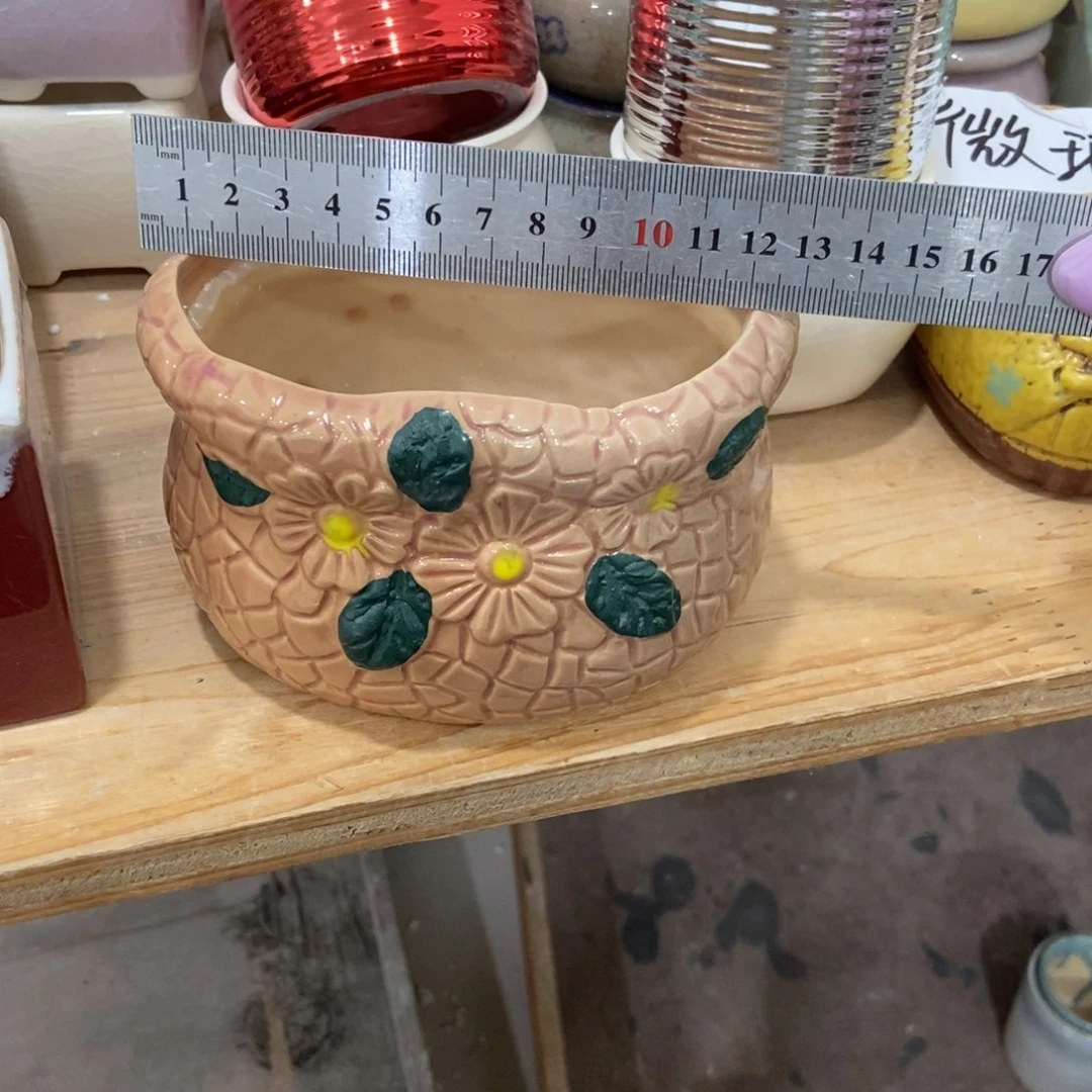 红陶高温陶瓷花盆