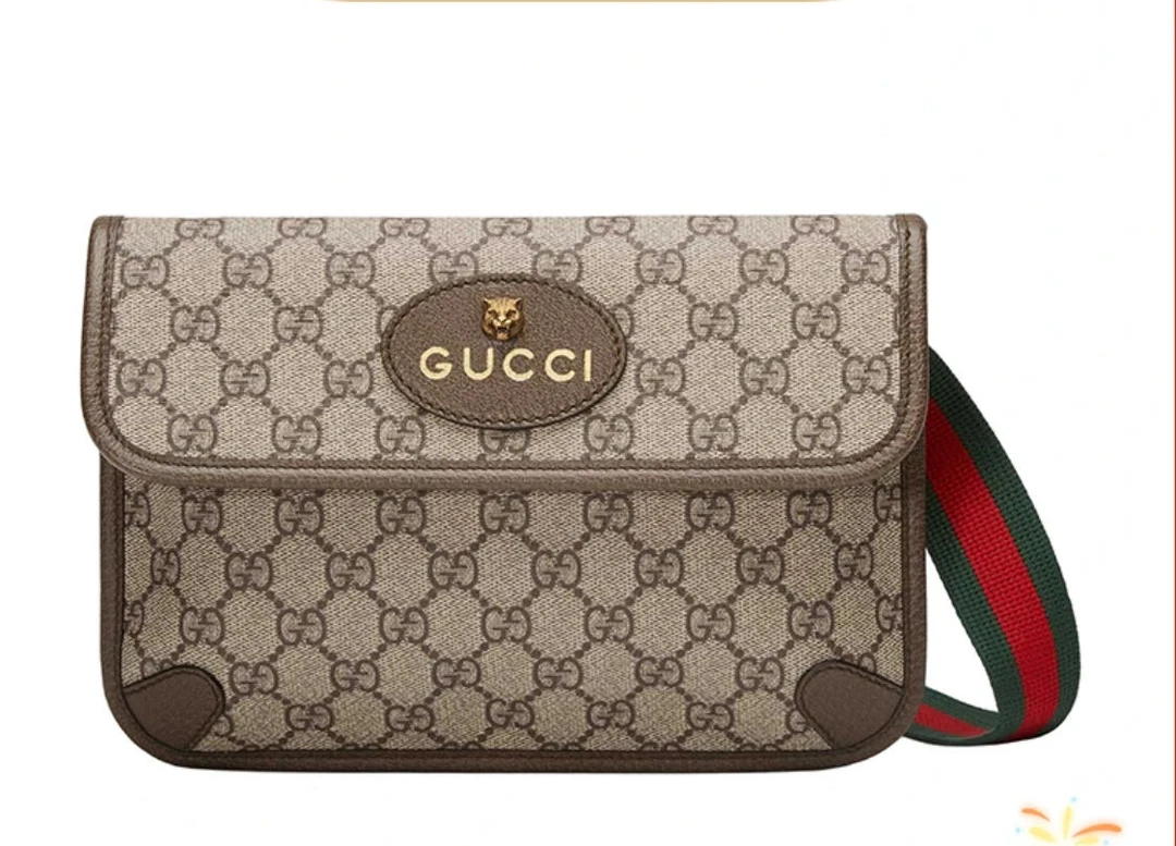 99新 GUCCI/古驰 虎头腰包