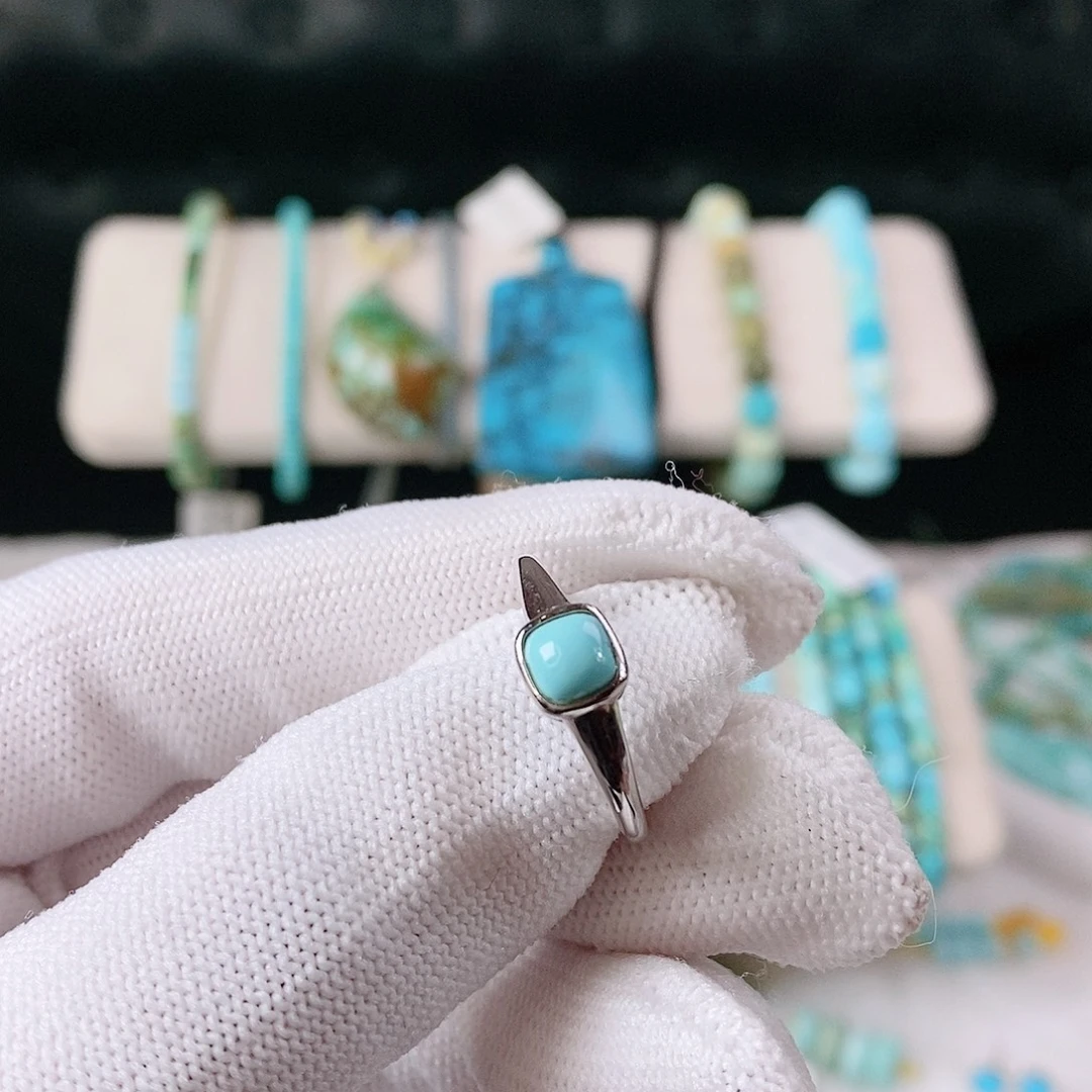 绿松石银S925镶嵌挂件