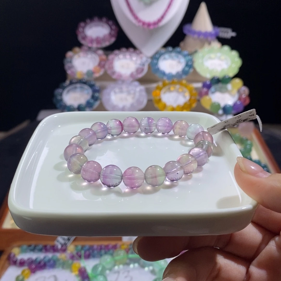 未镶嵌手链萤石西瓜色