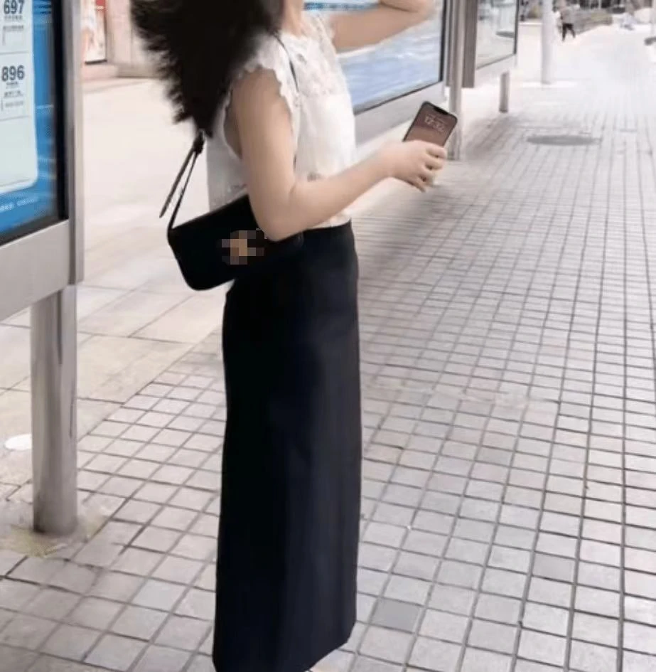 时尚百搭褶皱花边短袖上衣显瘦半身裙女装