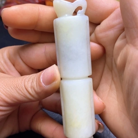 白玉菩提吊坠摆件