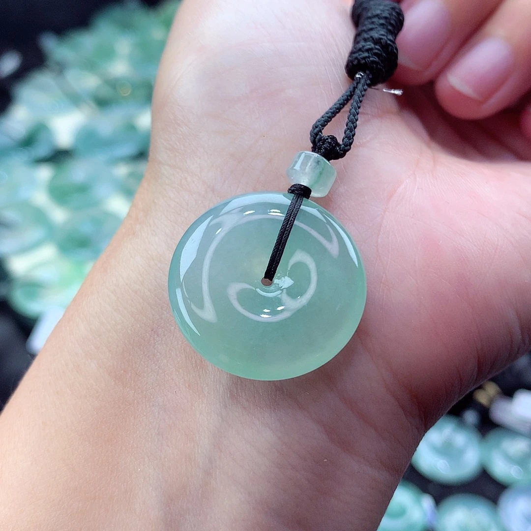 翡翠未镶嵌颈饰编号6-尺寸23.8/5.4