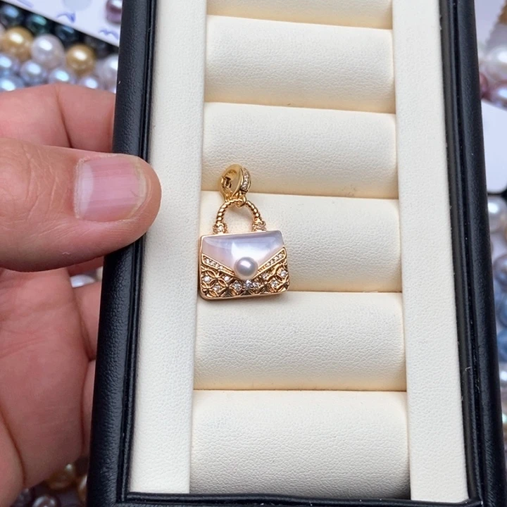 淡水珍珠颈饰银S925镶嵌