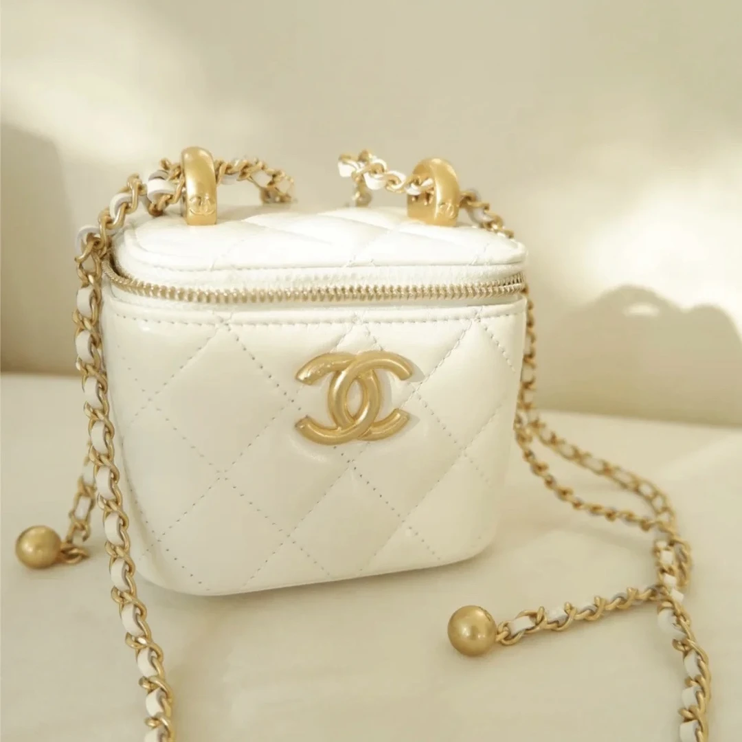 99新 Chanel/香奈儿 香奈儿CHANEL 白色羊皮小盒子包（11522849）