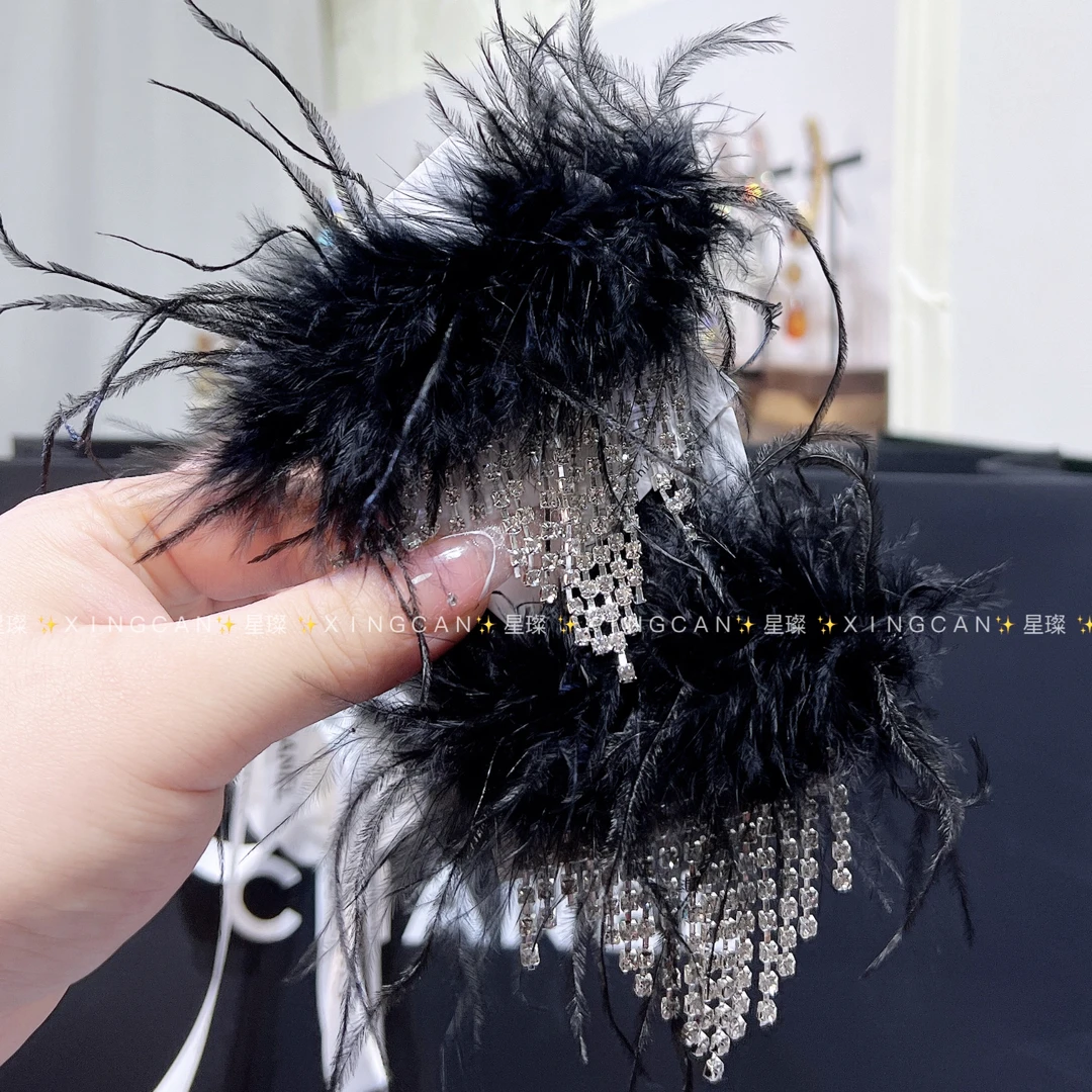 鸭嘴夹女民族风抓夹少女风发夹边夹发卡头饰时尚黑色发饰仙女