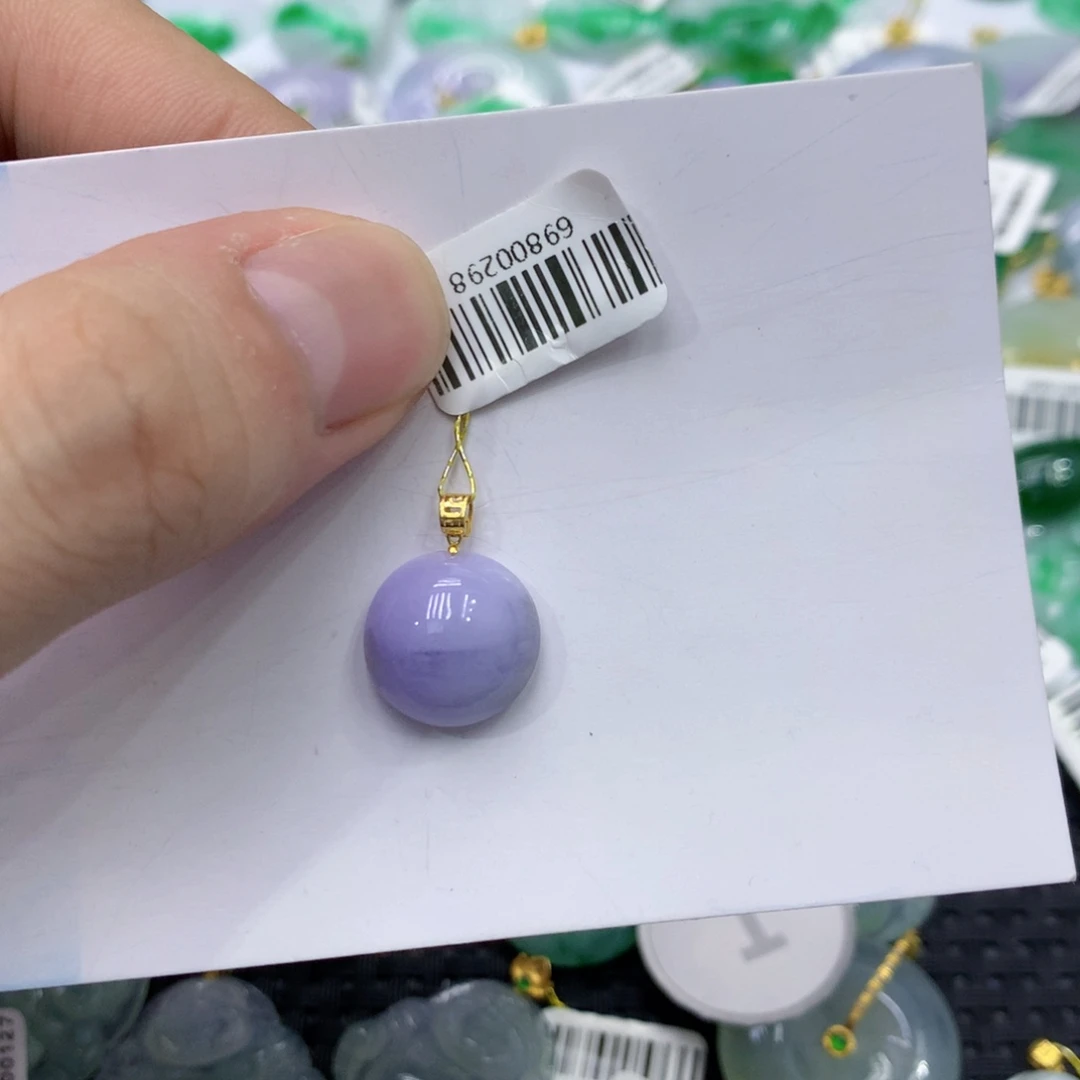 颈饰18K金镶嵌翡翠翡翠