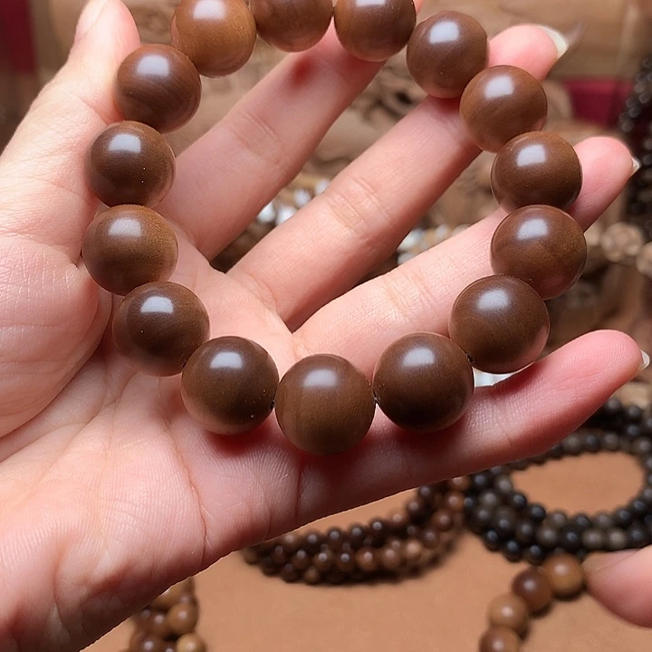 把件檀香木1.5原珠沉水老山檀香