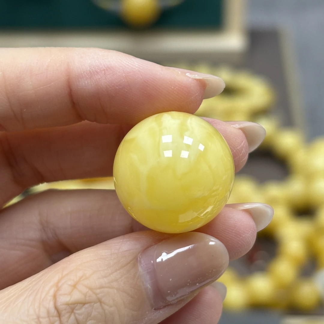 20.5mm 小妖珠宝天然原矿琥珀蜜蜡