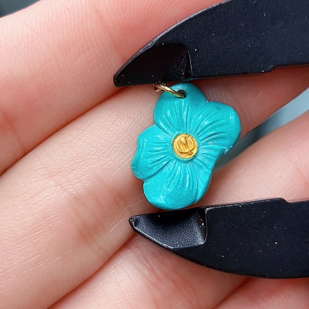 绿松石珠宝奇石18K金镶嵌