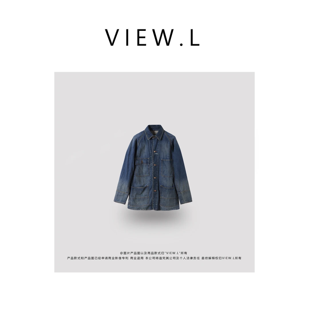 view.l25 设计师款牛仔长款外套W923