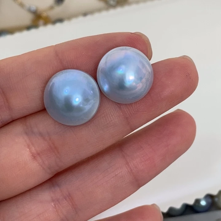 海水珍珠戒指18K金镶嵌