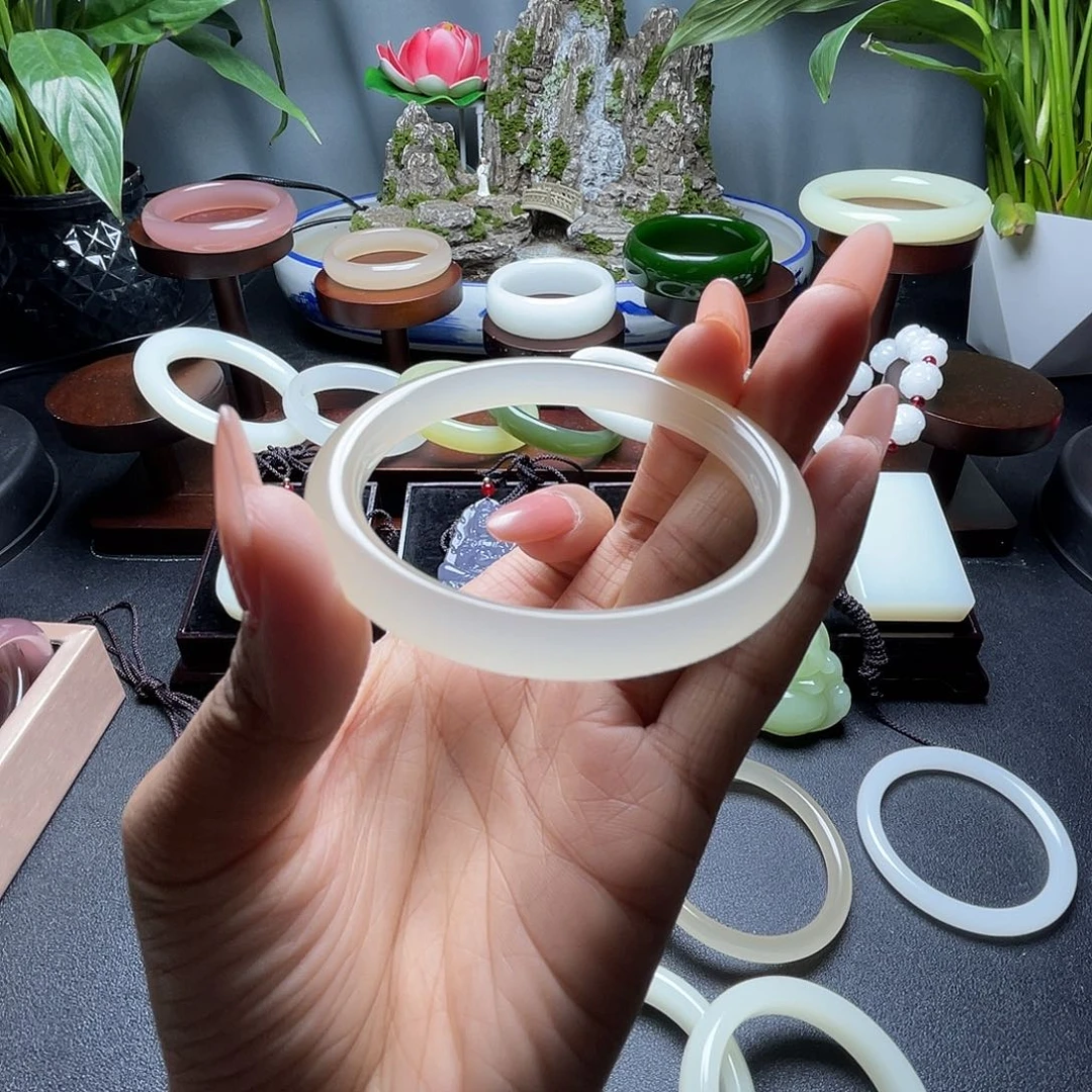 觅***೨56➕圈口叮当手镯冰藕粉