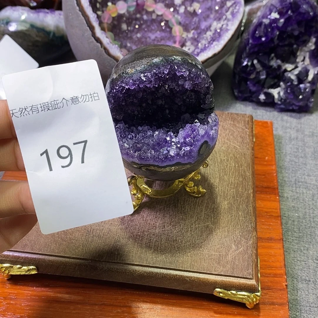 未镶嵌紫晶珠宝半成品