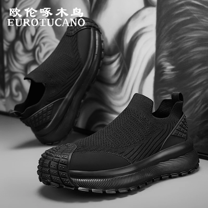 欧伦啄木鸟EUROTUCANO男鞋夏季网面鞋子男款百搭男士开车专用鞋