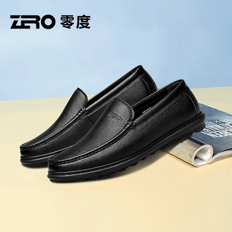 「智行」ZRO零度男鞋柔软羊皮商务休闲鞋舒适一脚蹬套脚驾车乐福鞋
