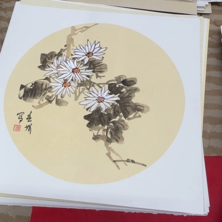 七***哥国画花鸟的翅膀和翅膀是