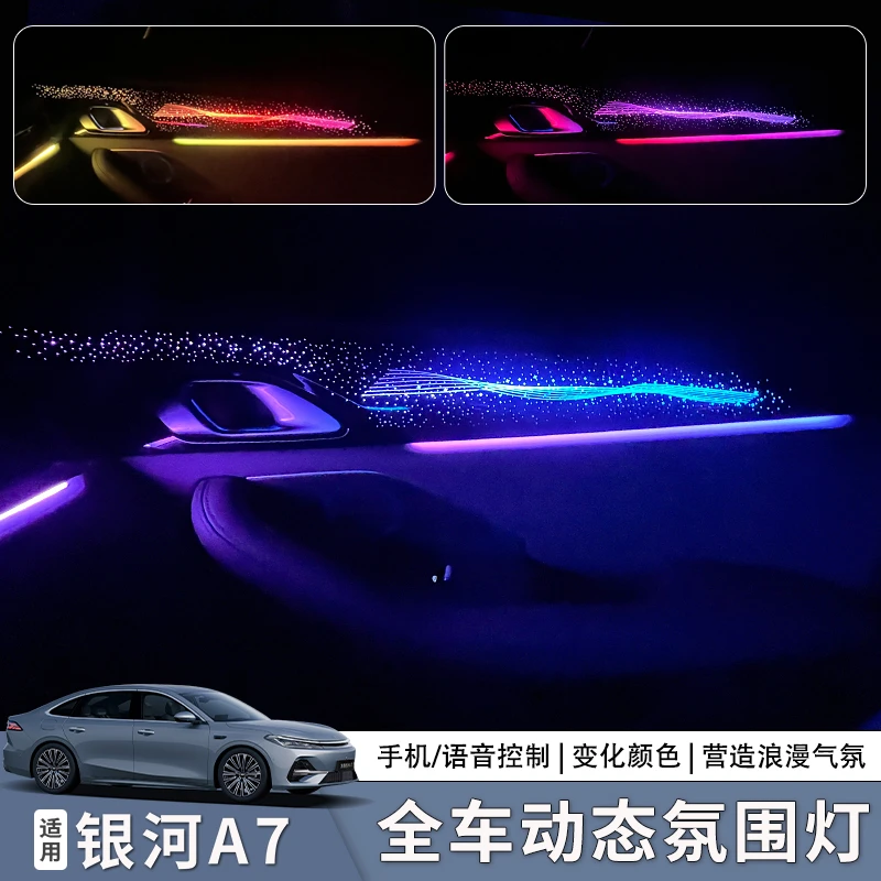 适用吉利银河A7汽车氛围灯车内改装升级气氛灯改装不破线加装