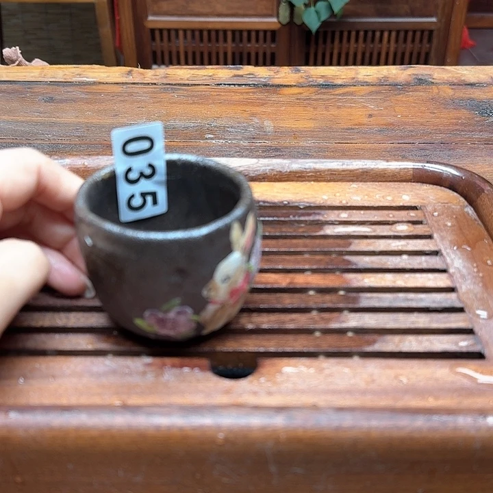 纯手工制作粗陶茶具