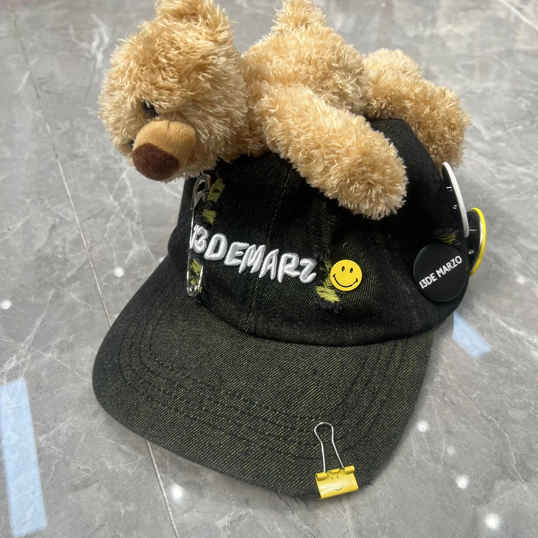 【YU·PP】小众设计师休闲百搭小熊趴趴鸭舌帽（PS039）