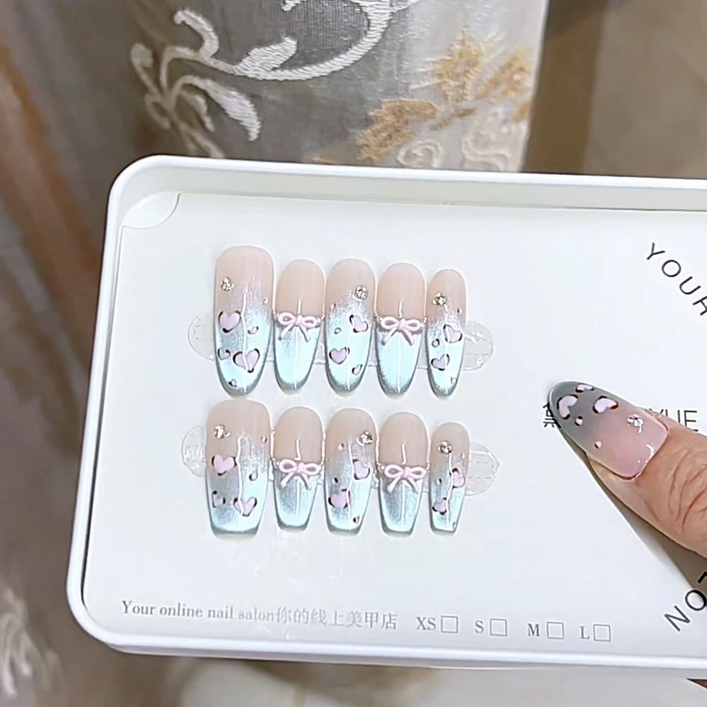 3000 NAIL “海盐奶冻”设计师高定原创纯手工高级感猫眼显白穿戴甲
