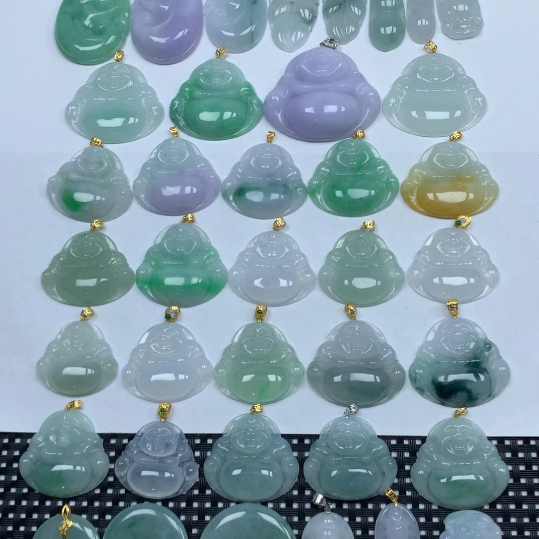 翡翠未镶嵌颈饰天然