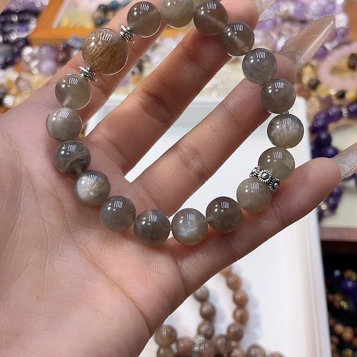 水晶手链银S925镶嵌19号给骨干