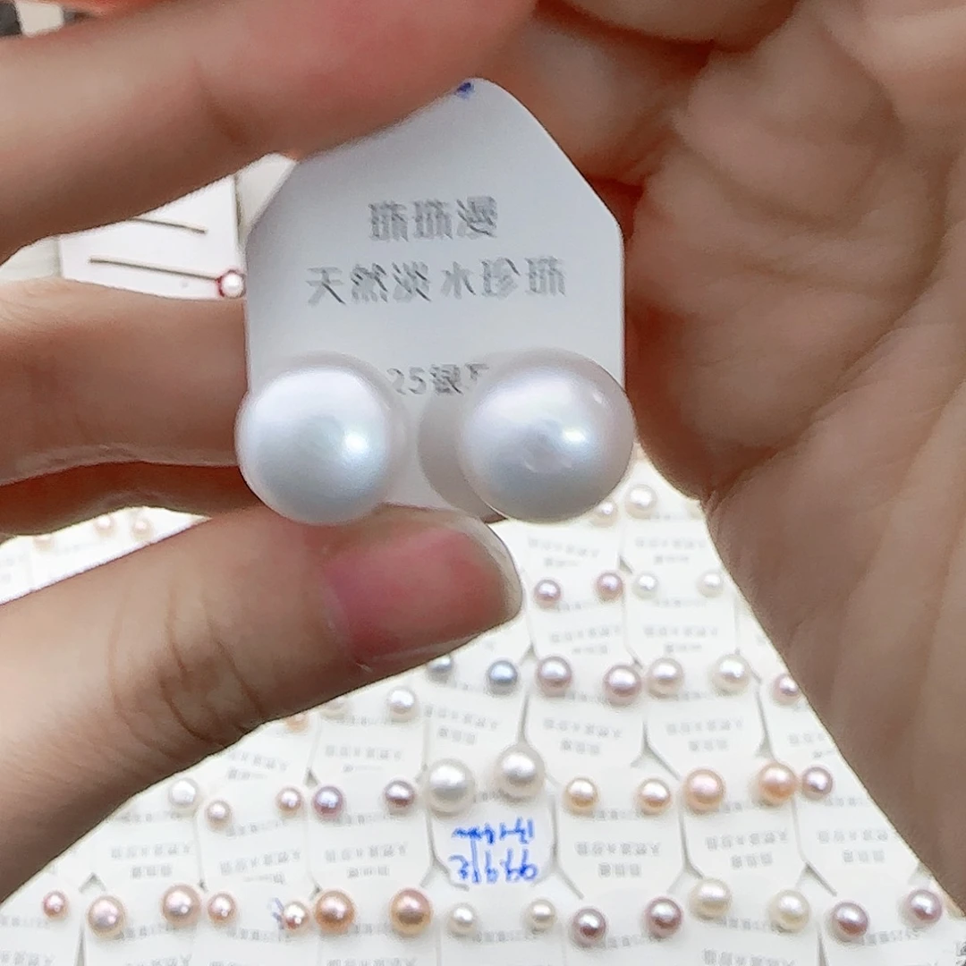 淡水珍珠珠宝奇石银S925镶嵌217微瑕