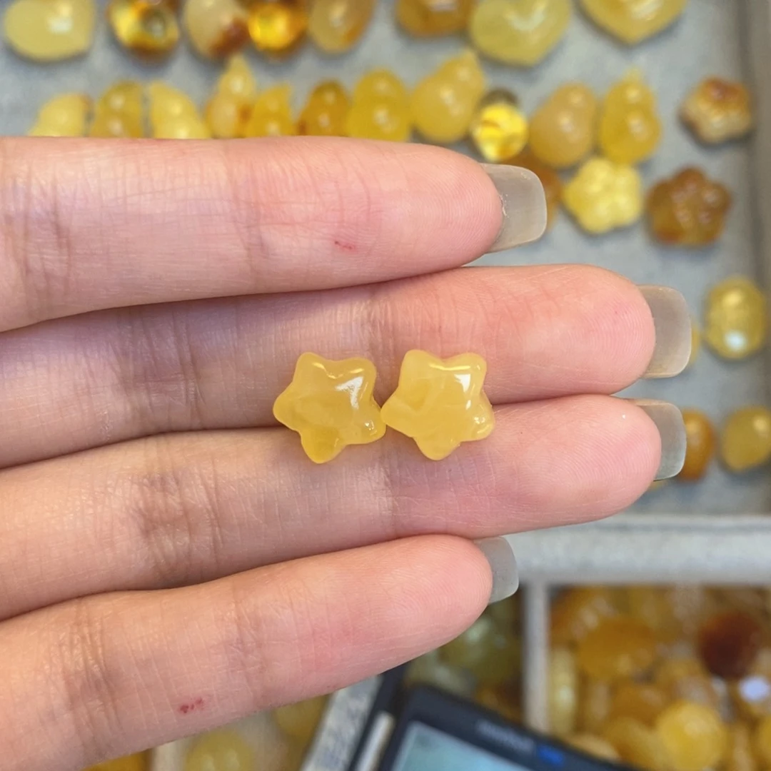 蜜蜡颈饰未镶嵌星星
