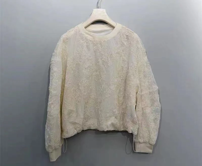 【梦幻甜妹】深圳欧货重工盘花珠片设计外套