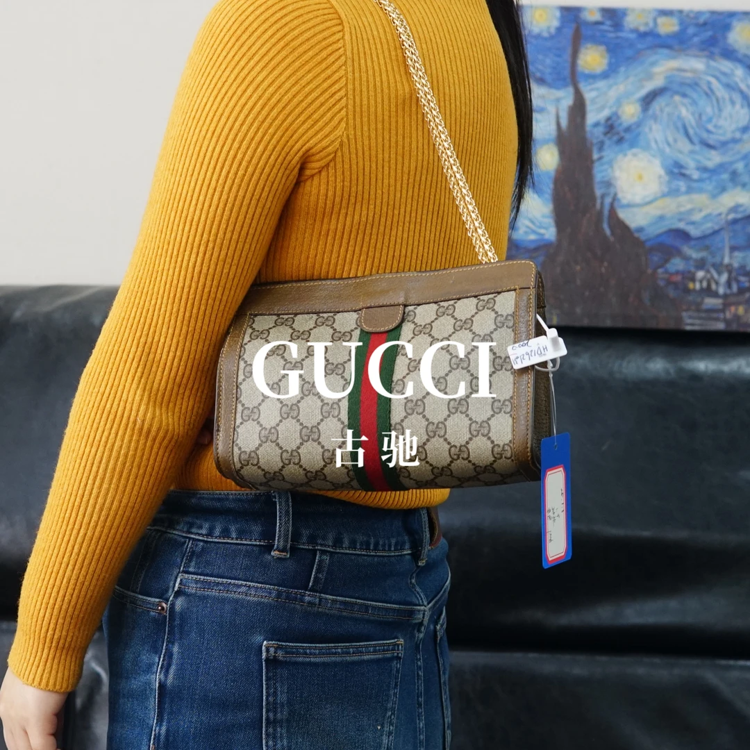 95新 GUCCI/古驰 老花单肩包/wj11826024/6024