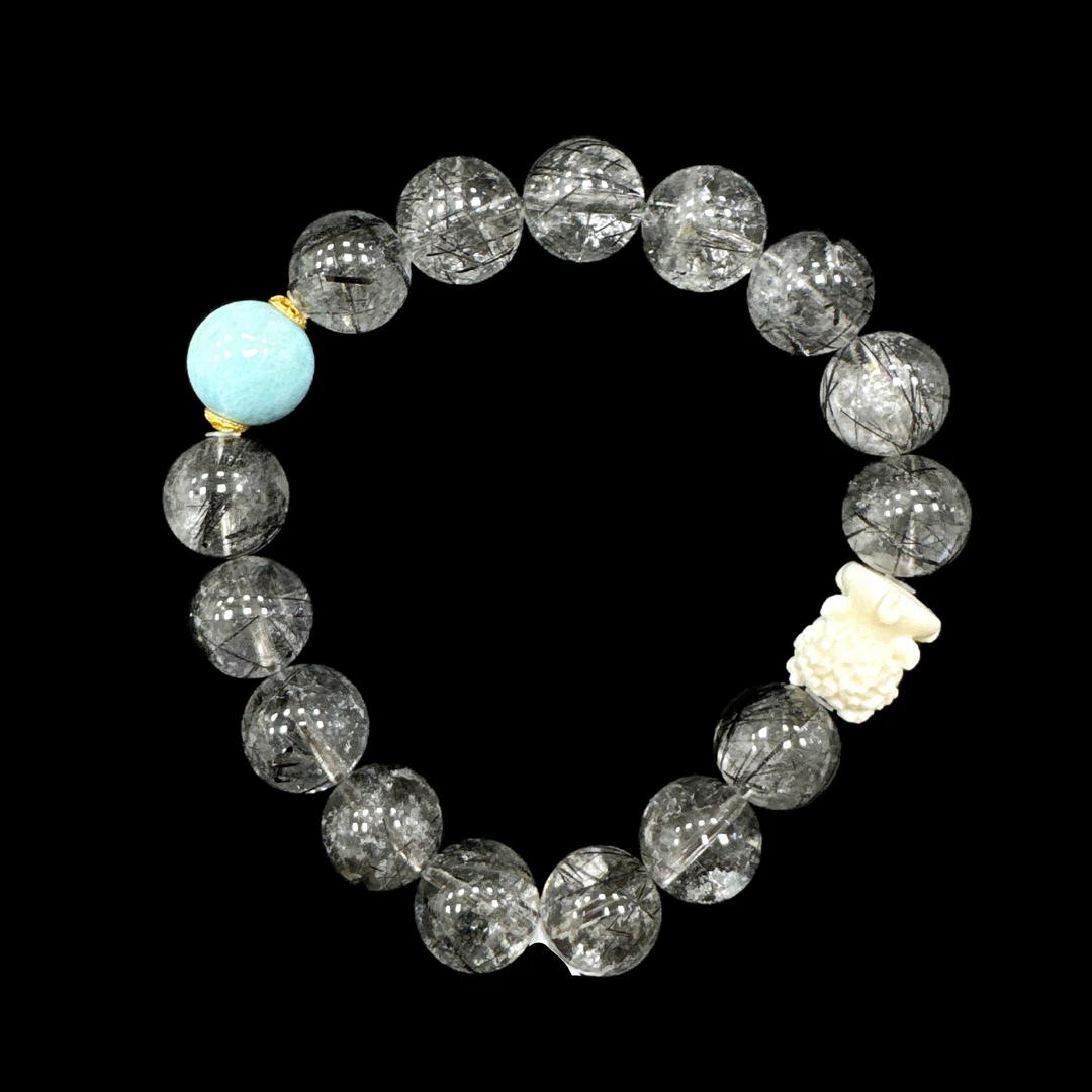 V7911 发晶手串孤品