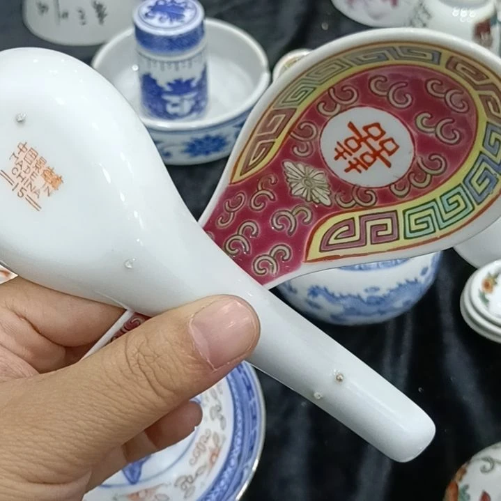 陶瓷双子勺子一对